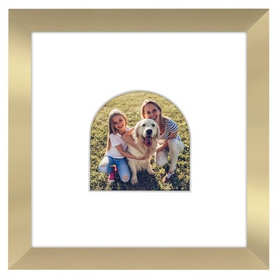 Americanflat 8" x 8" Picture Frame with Mat - Arch Design - Stylish Decor for Living Rooms, Dorms, Offices & More