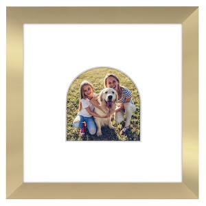 Americanflat 8" x 8" Picture Frame with Mat - Arch Design - Stylish Decor for Living Rooms, Dorms, Offices & More - 1 of 4