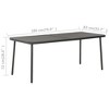 vidaXL Patio Table Dark Gray 70.9"x32.7"x28.3" Steel - 4 of 4