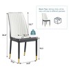 GlasFlength Indoor Dining Chairs Modern Dining Place with Comfortable Support for Dining Room or Kitchen, White,16.7”*17”*36.4" - 3 of 4