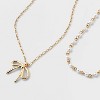 14/16" Acrylic Pearl & Bow Necklace Set 2 pc - Wild Fable™ Gold - 3 of 3