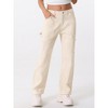 INSPIRE CHIC Women's High Waist Baggy Y2K Street Casual Fashion Cargo Pants with Pockets - 4 of 4