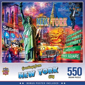 MasterPieces 550 Piece Puzzle - Greetings From New York City - 18"x24" - 1 of 4