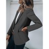 BLUEMING Womens Casual Blazers Open Front Long Sleeve One Button Work Office Suit Jackets Blazer - 3 of 4