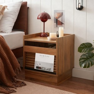 KTMBDW Mid Century Modern Nightstand with 2 Drawers, Bedside Tables with Open Storage, End Table for Bedroom, Living Room - 1 of 4