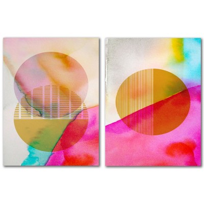 (set Of 2) Color Sphere By Hope Bainbridge 2 Piece Canvas Print Set ...