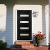 36 x 80 inch Fiberglass Entry Door with Brickmould Black Finishe Knock-Down Fiberglass Door Left Hand Inswing - 2 of 4