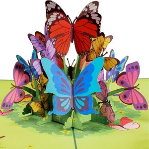 Paper Love 3D Butterflies Pop Up Card, For All Occasions | 5" x 7" Cover - Includes Envelope and Note Tag - 1 of 4