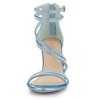 Allegra K Women's Ankle Strap Rhinestone Stiletto Heel Heeled Sandals - 2 of 4