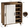 Tribesigns Wood Shoe Storage Cabinet with Sliding Doors, Modern Shoe Organizer with Adjustable Shelves for Hallway, Entryway, Living Room - 3 of 4