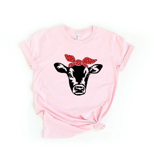 Simply Sage Market Women's Cow and Bandana Short Sleeve Graphic Tee - 1 of 4