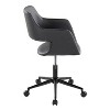 TiramisuBest Contemporary Black Faux Leather Task Chair: Adjustable Height, 360¡ã Swivel, Cushioned - 2 of 4