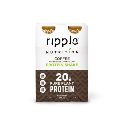 Ripple Vegan Protein Shakes - Coffee - 12 fl oz/4pk