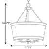 Progress Lighting Galveston 3-Light Pendant, Galvanized Steel, Seeded Glass Shade - 2 of 4