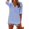 Imily Bela Women's Long Sleeve Beach Sun Protection Top V-Neck Tie Pocket Hoodie - 2 of 4