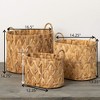 Sullivans 14.75", 13.25" & 10.75" Braided Wicker Basket Set of 3, Natural - 4 of 4