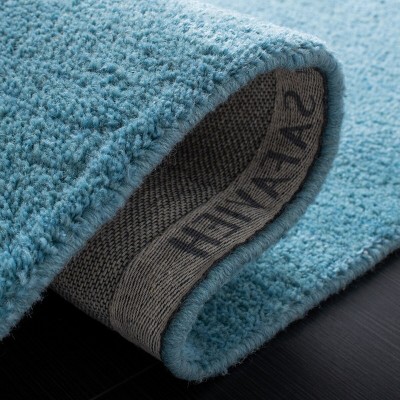 Turquoise Handmade Wool 9' x 12' Tufted Area Rug