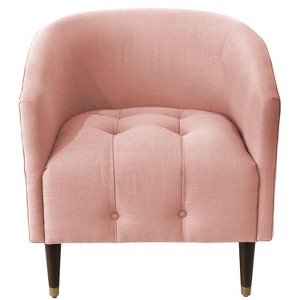 Modern Tufted Tub Chair Petal Linen - Skyline Furniture