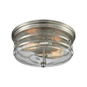 Elk Home Port O'Connor 2 - Light Flush Mount in  Satin Nickel - 1 of 2
