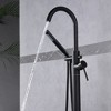 Sumerain Floor Mount Bathtub Faucet Oil Rubbed Bronze Freestanding Tub Filler with Hand Shower - 3 of 4