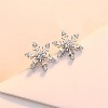 Christmas Snowflake Stud Earrings: Red, Green & White Rhinestone Design for Holiday Party - 4 of 4