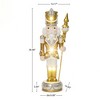 LuxenHome Lighted Silver and Gold Nutcracker Soldier with Scepter, Christmas Decoration - 4 of 4