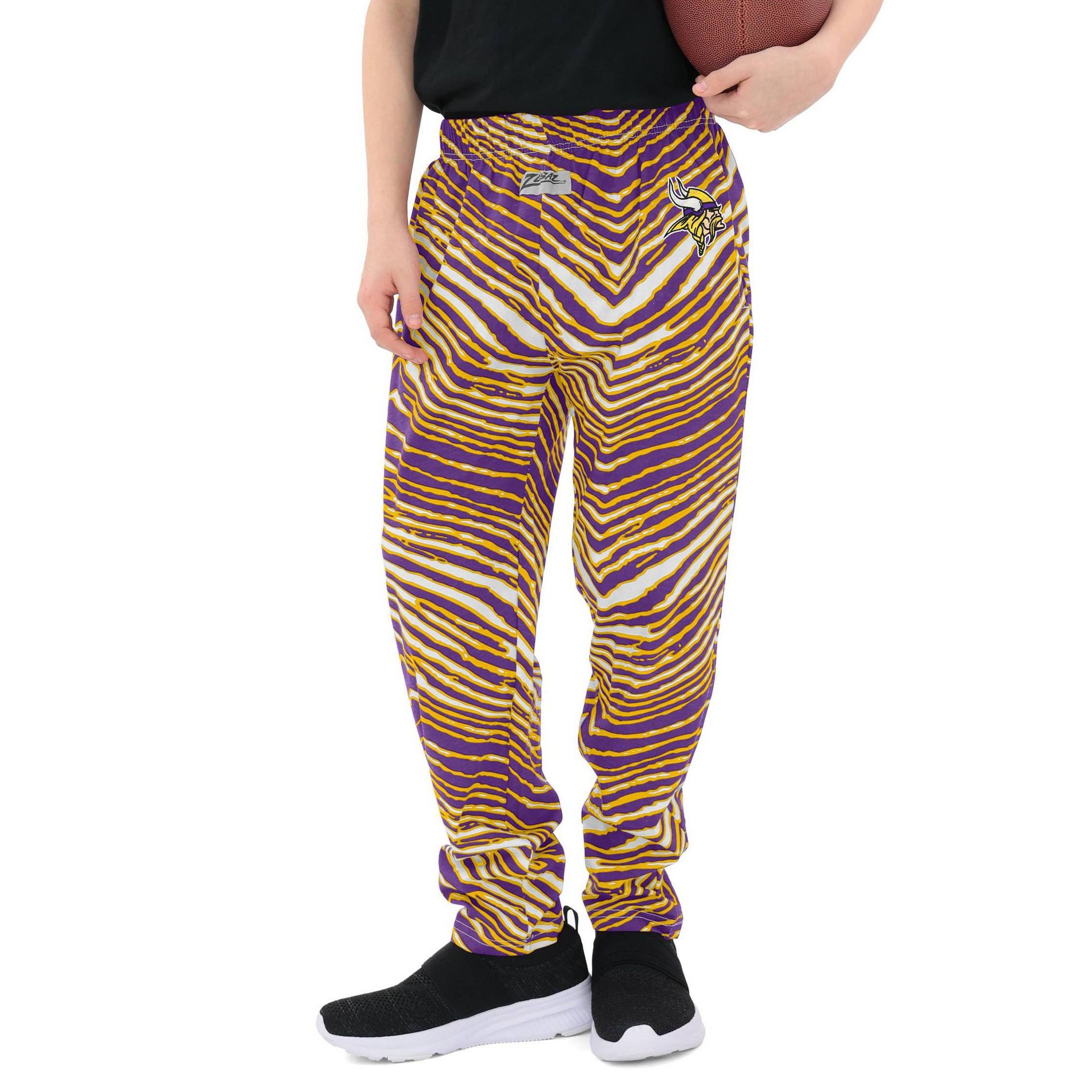 NFL Minnesota Vikings Zubaz Youth Zebra Screen Print Pants