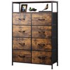 Fabric Dresser 8 Drawers, Tall Storage Chest Tower for Bedroom, Closet, Living Room, Hallway, Space-Saving Organizer Unit - 2 of 4