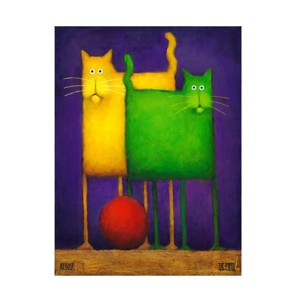 Trademark Fine Art -Daniel Patrick Kessler 'Double Trouble I' Canvas Art - 1 of 4