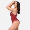 Feelingirl Women's Sculpting Lace Shapewear Bodysuit Thong Shapewear - 2 of 4