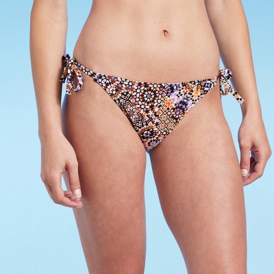 Women's Side-Tie Cheeky Bikini Bottom - Shade & Shore™ Multi