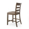 Okak Set of 2 Farmhouse Counter Height Bar Stools for Dining Rooms,High Hollow Back Upholstered Counter Bar Stools Without Arm - 4 of 4