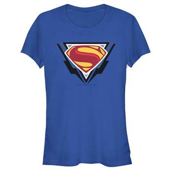 Juniors Womens Zack Snyder Justice League Superman Comic Logo T-Shirt