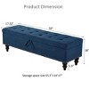 CAVINAS Rectangular Linen Storage Ottoman Bench,Upholstered Ottoman with Tufted Top for Living Room,Bedroom - 3 of 4