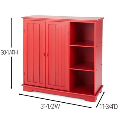 The Lakeside Collection Beadboard Wooden Storage Cabinets