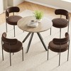 Mid-Century Dining Table for 4-6 Person,39" Round Wooden Dining Tabletop and Metal Frame for Kitchen,Dining Room,Living Room (39 inch,100cm) - 2 of 4