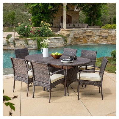 Anthony 7pc Dining Set - Multibrown - Christopher Knight Home