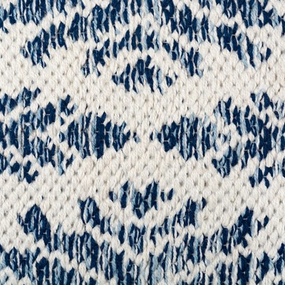 Blue Diamond Hand-Loomed Cotton Rug 2x3 Feet