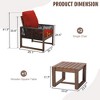 YARDSIGHT 3-Piece Outdoor Patio Conversation Set with Cushions, Rope Woven Armchairs & Side Table - 3 of 4