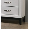 31" Engineered Wood Contemporary Two-Tone dressers Chest with Wooden Legs and Nickel Bar Pulls - 4 of 4