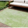 Green And Ivory Abstract Washable Indoor Outdoor Area Rug - 2 of 4