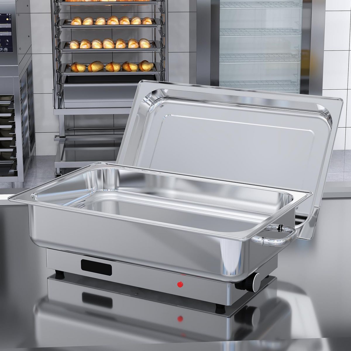 Digital Electric Chafing Dish Buffet Set – 9QT Stainless Steel Food Warmer with Digital Temp Control, Portable Buffet Server for Catering, Parties - thumbnail 7