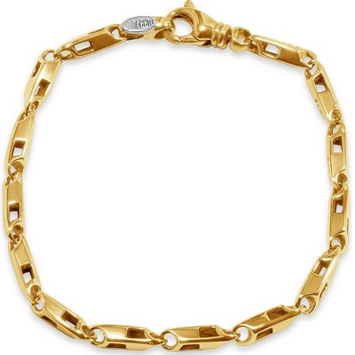 Pompeii3 Men's Link 14k Gold (19gram) or Platinum (32gram) 4mm Bracelet 8"