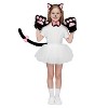 Joyfy 5 Pcs Kitty Cat Halloween Costume Accessory Set for Adult, Kids, Cat Ears Headband, Paws Gloves, Bow Tie, Tail, Cosplay Dress Up Party - 4 of 4