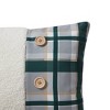 14"x20" Oversize Glenn Teddy and Plaid Twill Lumbar Throw Pillow - Bearpaw - 4 of 4