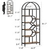 6-Tier Open Bookshelf - 81.7 Inch Arched Bookcase Tall Display Racks with Open Storage - 2 of 4
