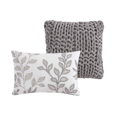 Gray Jacquard Woven Queen Cotton Comforter Set