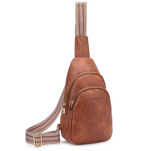 Generic Small Sling Bag for Women Leather Crossbody Fanny Packs Chest Bag for Women - 1 of 4