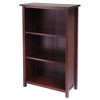 7pc 42.99" Verona Set Storage Shelf with Folding Fabric Baskets Walnut - Winsome: Mid-Century Modern Cubbies - 2 of 3