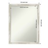 Amanti Art Crackled Metallic Narrow Petite Bevel Bathroom Wall Mirror 26 x 20 in. - 4 of 4